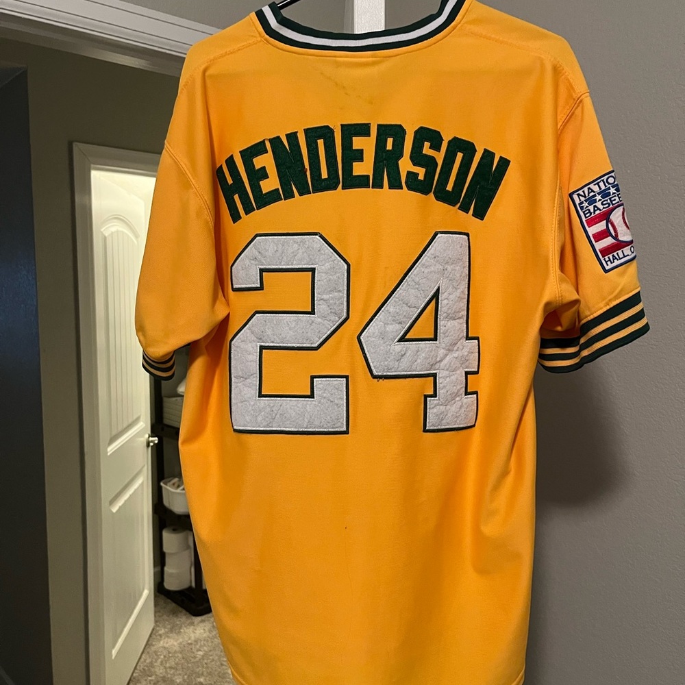 COPY - Rickey Henderson Oakland A’s jersey size L